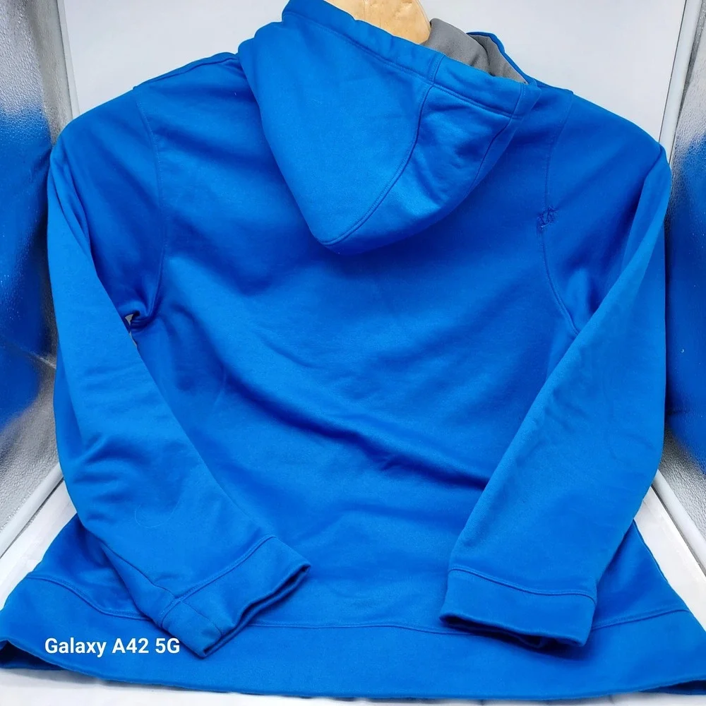Under Armour Youth Hoodie Pullover Blue Gray‎ Logo Loose Fit MED